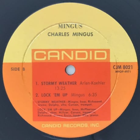 CHARLES MINGUS - Mingus (CANDID CJM8021)