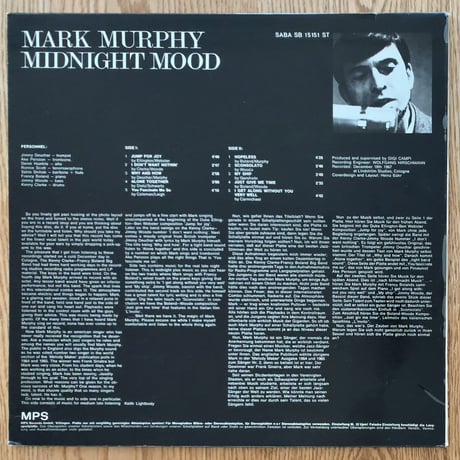 MARK MURPHY - Midnight Mood (SABA SB15151ST)