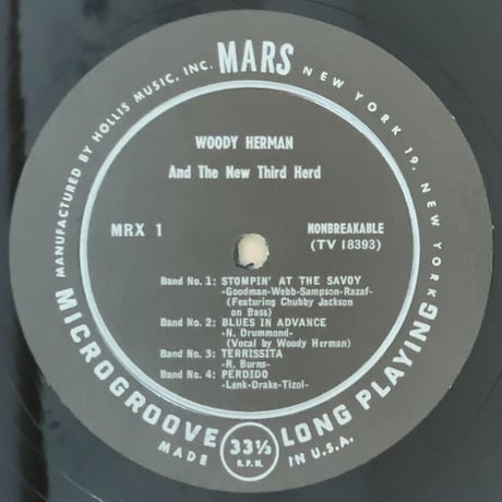 WOODY HERMAN - and The New Third Herd (MARS MRX1)