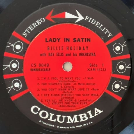 BILLIE HOLIDAY - Lady in Satin (COLUMBIA CS8048)