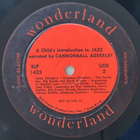 CANNONBALL ADDERLEY - A Child's Introduction to Jazz (WONDERLAND/RIVERSIDE RLP1435)