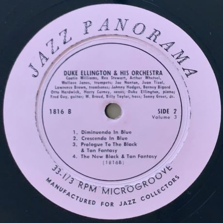 DUKE ELLINGTON - Reminiscing in Tempo (JAZZ PANORAMA 1816)