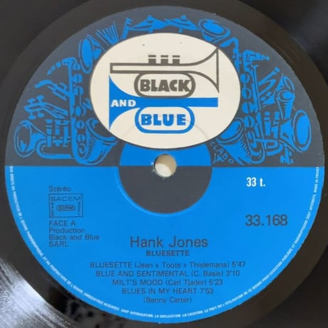 HANK JONES - Bluesette (BLACK AND BLUE 33.168)