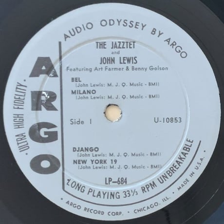 ART FARMER & BENNY GOLSON - The Jazztet & John Lewis (ARGO LP684)