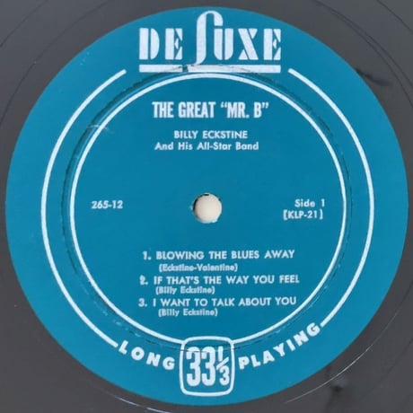 BILLY ECKSTINE - The Great Mr. B and His All Star Band (DELUXE/KING LP265-12)