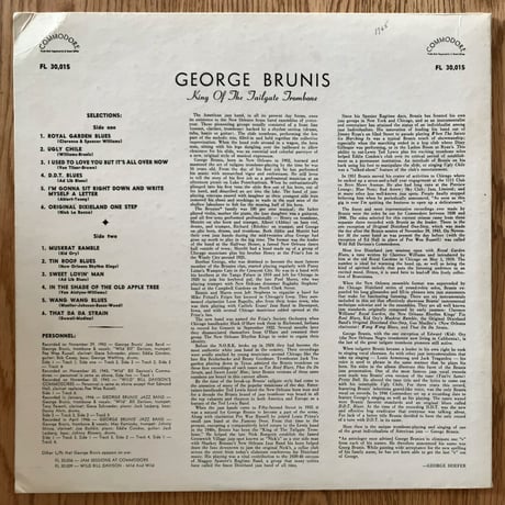 GEORGE BRUNIS - King of the Tailgate Trombone (COMMODORE FL30,015)