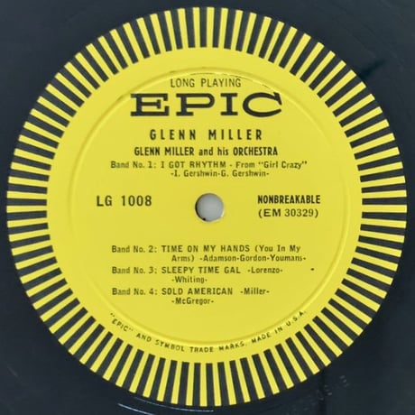 GLENN MILLER - and His Orchestra (EPIC LG1008)