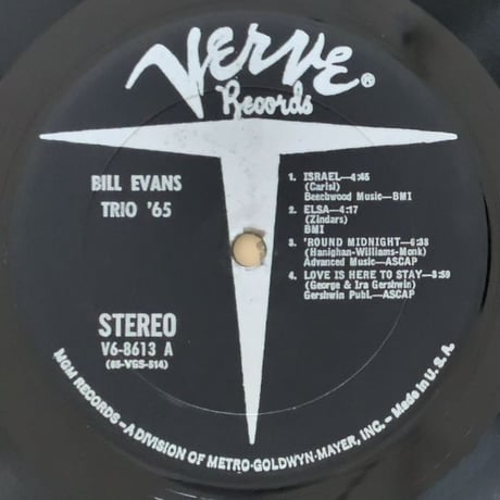 BILL EVANS - Trio '65 (VERVE V6-8613)