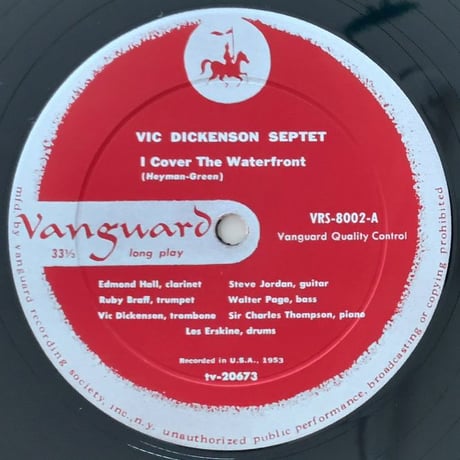 VIC DICKENSON - Vic Dickenson Septet Vol.Ⅱ (VANGUARD VRS8002)