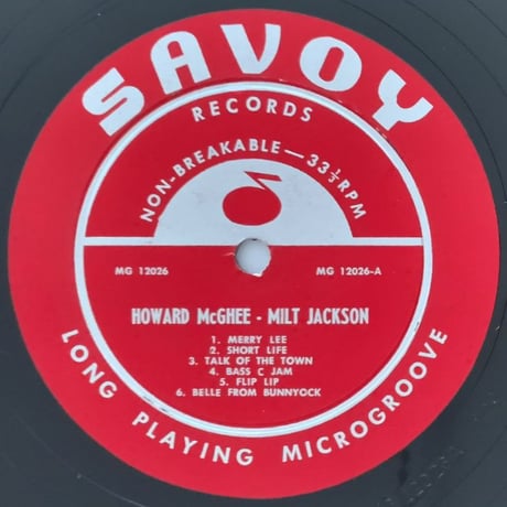 HOWARD McGHEE - Howard McGhee & Milt Jackson (SAVOY MG12026)
