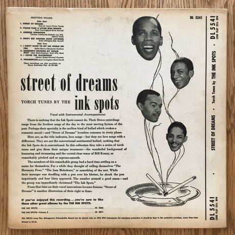 THE INK SPOTS - Street of Dreams (DECCA DL5541)