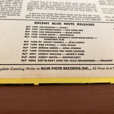 JIMMY SMITH - a Date with Jimmy Smith Vol.1 (BLUE NOTE BLP1547)