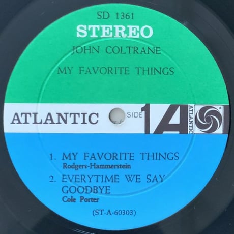 JOHN COTRANE - My Favorite Things (ATLANTIC SD1361)
