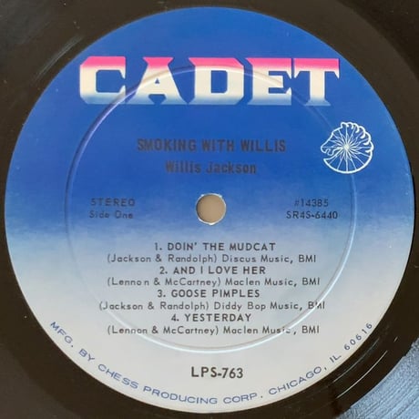 WILLIS JACKSON - Smoking with Willis (CADET LPS763)