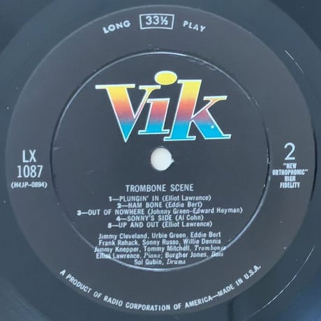 JIMMY CLEVELAND, URBIE GREEN, EDDIE BERT, etc. - Trombone Scene (VIK LX-1087)