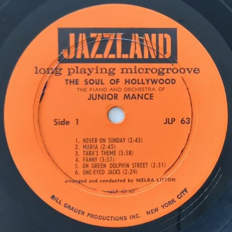 JUNIOR MANCE - The Soul of Hollywood (JAZZLAND JLP63)