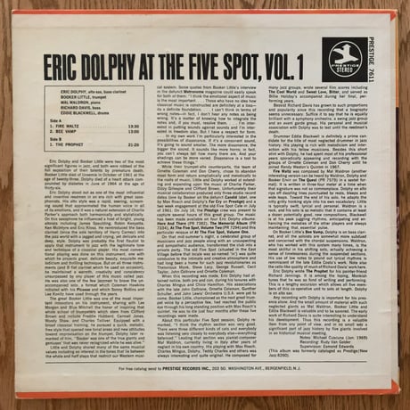 ERIC DOLPHY - at The Five Spot Vol.1 (PRESTIGE PRST7611)