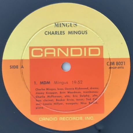 CHARLES MINGUS - Mingus (CANDID CJM8021)