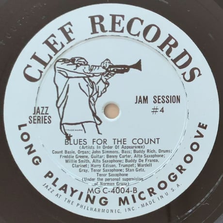 COUNT BASI, WARDELL GRAY, WILLIE SMITH, STAN GETZ - Jam Session #4 (CLEF MGC-4004)