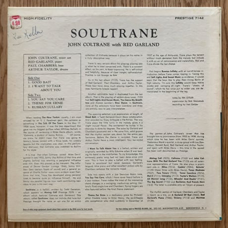 JOHN COLTRANE - Soul Trane (PRESTIGE PRLP7142)