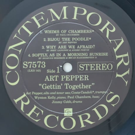 ART PEPPER - Getting' Together (CONTEMPORARY S7573)