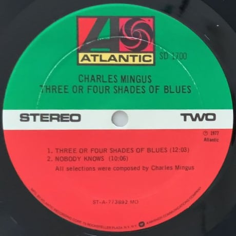 CHARLES MINGUS - Three or Four Shades of Blues (ATLANTIC SD1700)