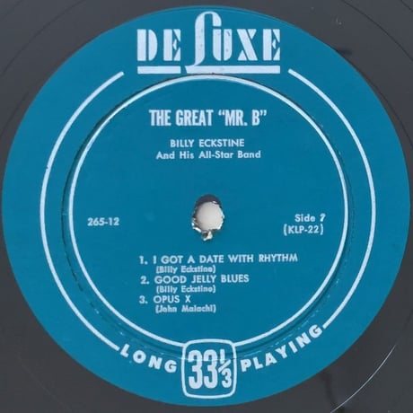 BILLY ECKSTINE - The Great Mr. B and His All Star Band (DELUXE/KING LP265-12)