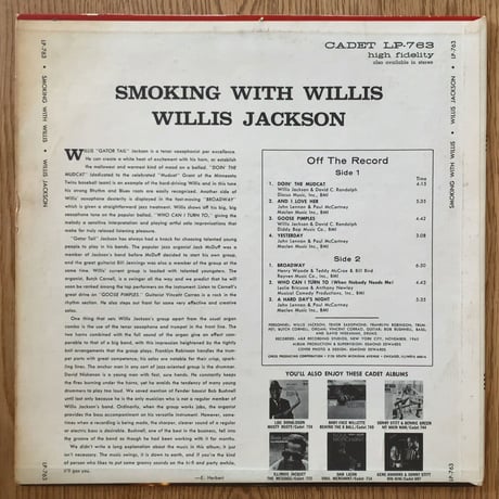 WILLIS JACKSON - Smoking with Willis (CADET LPS763)