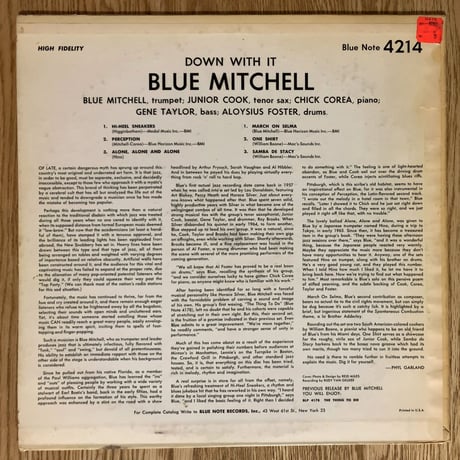 BLUE MITCHELL - Down with It (BLUE NOTE BLP4214)