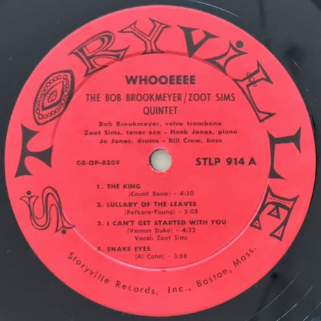 BOB BROOKMEYER & ZOOT SIMS - Whooeeee (STORYVILLE STLP914)
