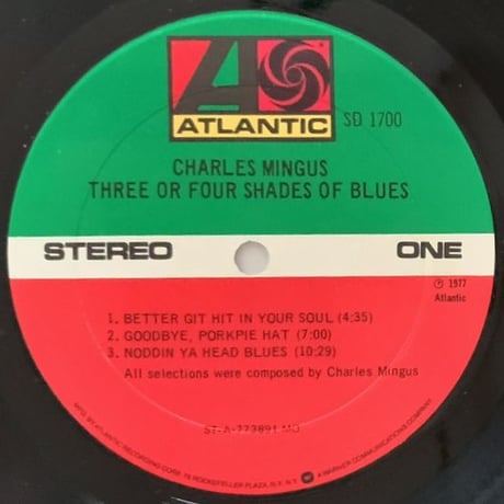 CHARLES MINGUS - Three or Four Shades of Blues (ATLANTIC SD1700)