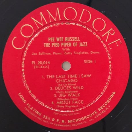 PEE WEE RUSSELL - The Pied Piper of Jazz (COMMODORE FL20,014)