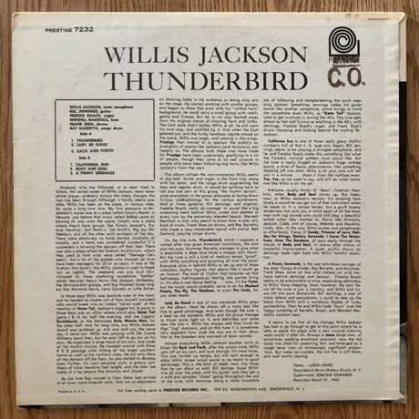 WILLIS JACKSON - Thunderbird (PRESTIGE PRLP7232)