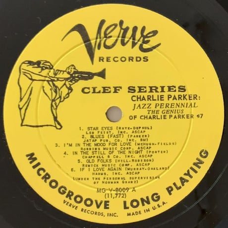 CHARLIE PARKER - Jazz Perennial (VERVE MGV-8009)