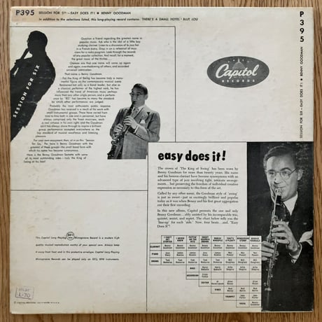 BENNY GOODMAN - Session for Six (CAPITOL P-395)