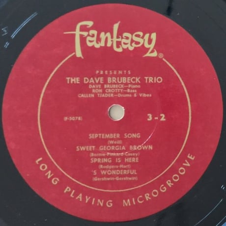 DAVE BRUBECK - The Dave Brubeck Trio (FANTASY  3-2)