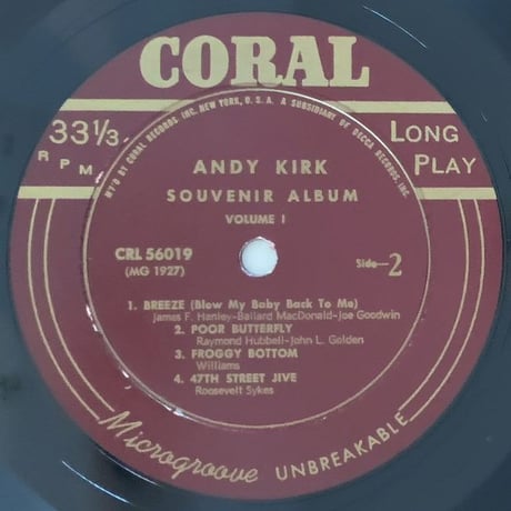 ANDY KIRK - Souvenir Album Vol.1 (CORAL CRL56019)