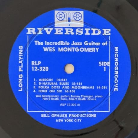 WES MONTGOMERY - The Incredible Jazz Guitar of (RIVERSIDE RLP12-320)