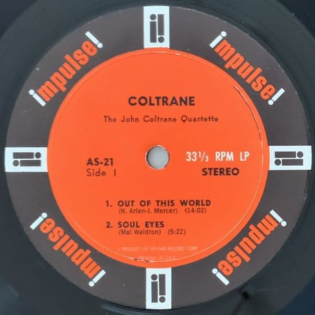 JOHN COLTRANE - Coltrane (impulse! AS-21) AM-PAR