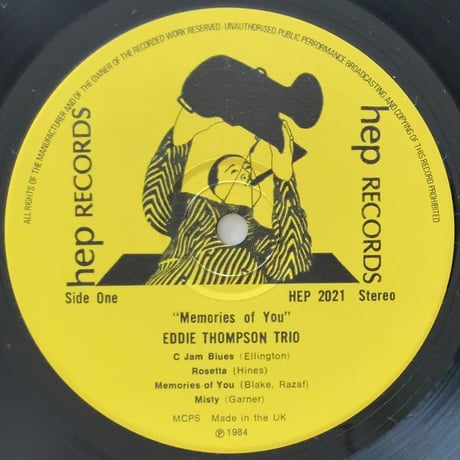 EDDIE THOMPSON - Memories Of You (HEP HEP2021)