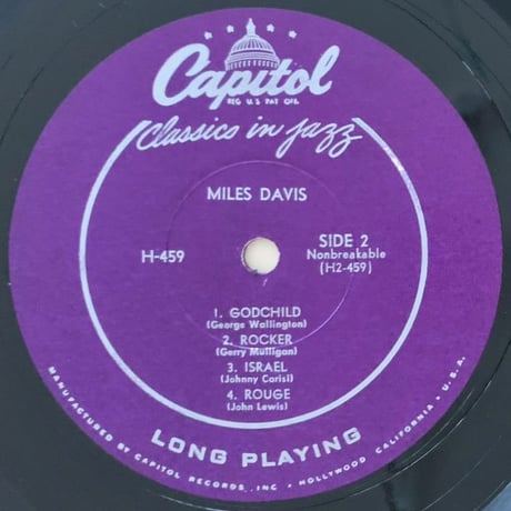 MILES DAVIS - Classics in Jazz (CAPITOL H459)