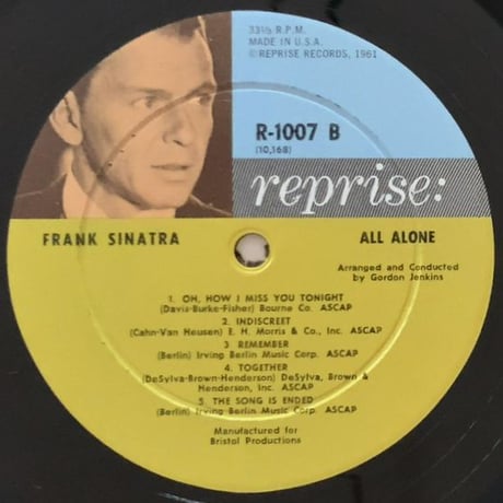 FRANK SINATRA - All Alone (REPRISE R-1007)