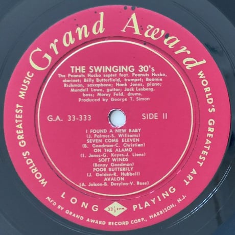RAY McKINLEY / PEANUTS HACKO - The Swingin' 30s (GRAND AWARD G.A.33-333)