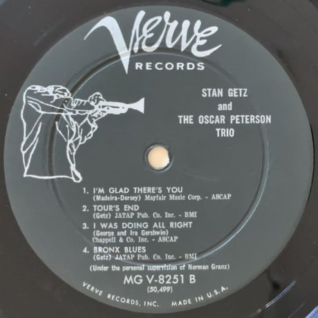 STAN GETZ - and The Oscar Peterson Trio (VERVE MGV-8251)
