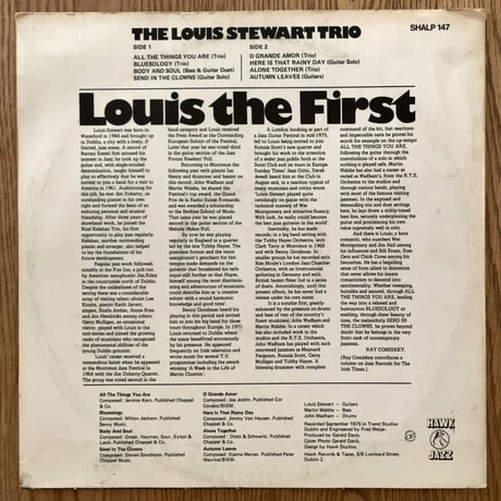 LOUIS STEWART - Louis The First (HAWK JAZZ SHALP147)