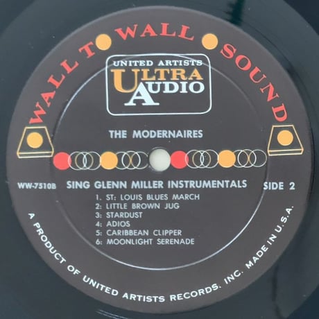 THE MODERNAIRES - Sings The Great Glenn Miller Instrumentals (UNITED ARTISTS WW-7510)