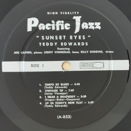 TEDDY EDWARDS - Sunset Eyes (PACIFIC JAZZ PJ-14)