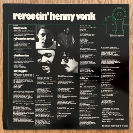 HENNY VONK - Rerootin' (TIMELESS SJP164)
