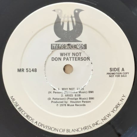 DON PATTERSON - Why Not (MUSE MR5148) PROMO