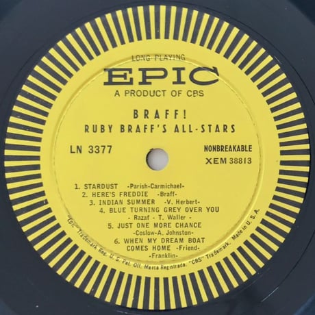 RUBY BRAFF - Braff! (EPIC LN3377)